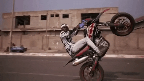 Man doing a sick wheelie!